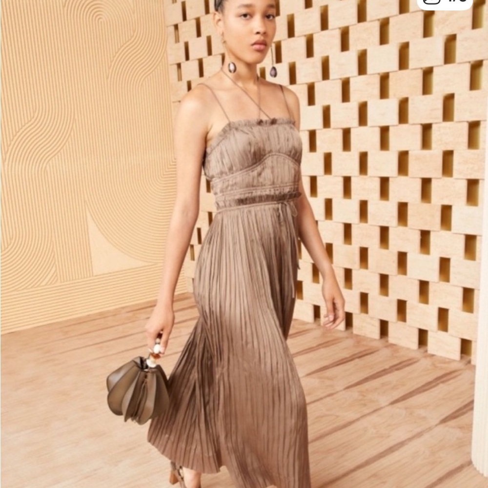 Ulla Johnson Strapless Taupe Dress
